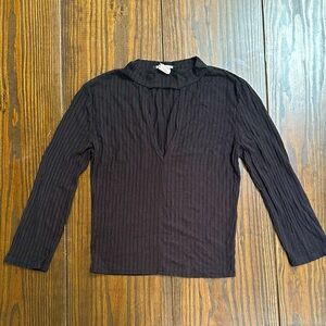 Peekaboo Mock Neck Crop Top